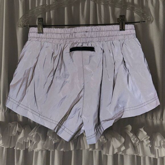 FOREVER 21 SILVER REFLECTIVE ACTIVE SHORTS AND JACKET SET - Picture 4 of 12